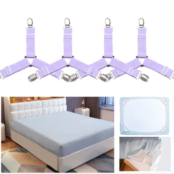 

Adjustable Bed Sheets Buckle Mattress Clip Bedclip Elastic Belt Fastener Bedding Holder Non-slip Straps Grippers Quilt Fixer