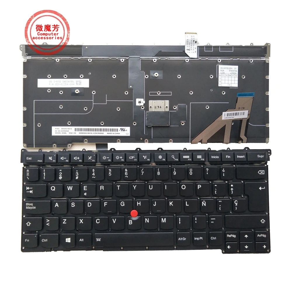 Sp Spanish Laptop Keyboard For Lenovo For Ibm X1 Carbon Gen 3 3rd 2015 With  Backlight 64700-2ea Sn8341bl - Replacement Keyboards - AliExpress