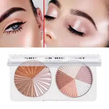 Двойной диск смешанный цвет изюминка порошок сверкающие алмазы Highgloss мед порошок 3D порошок для лица для макияжа