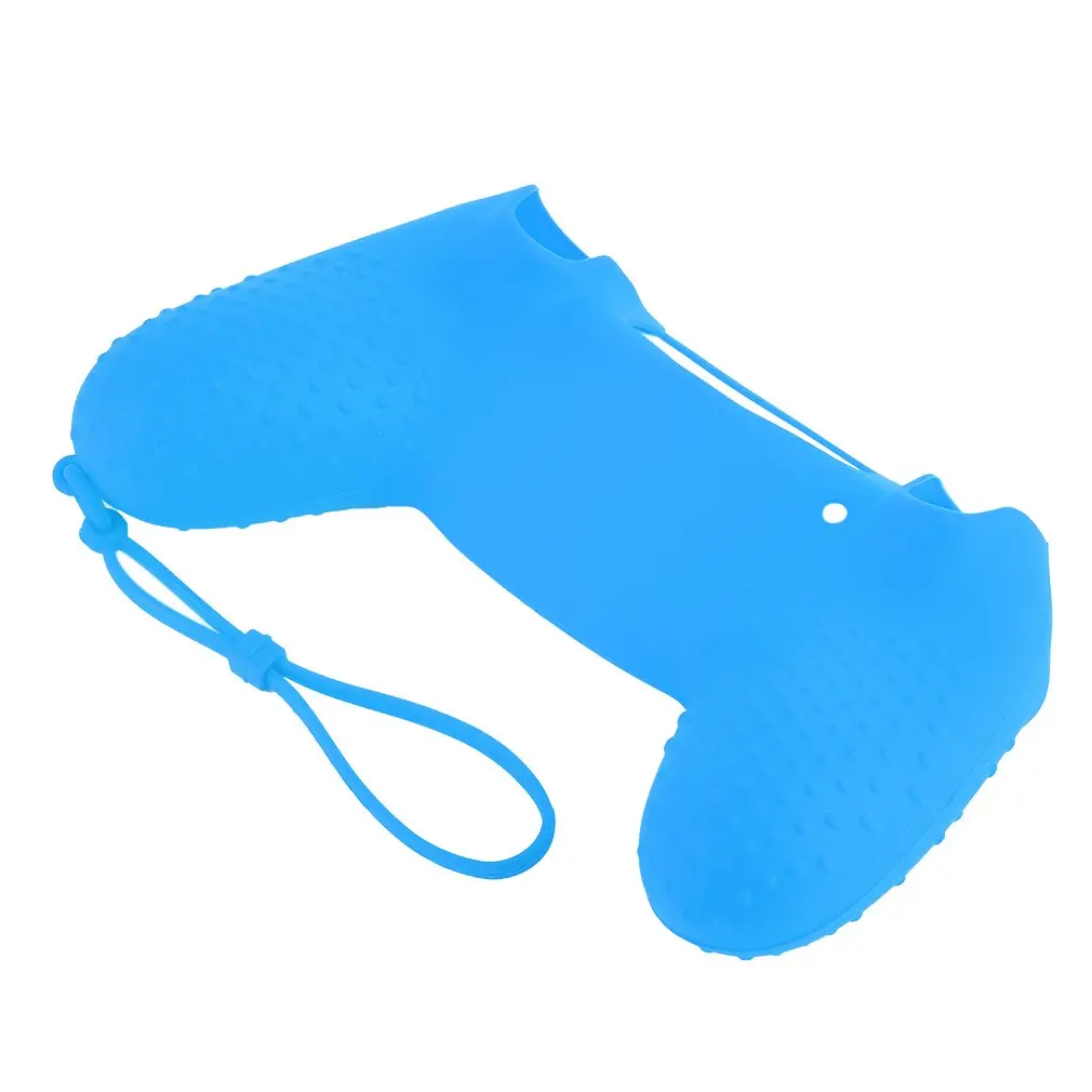 Unique Design Soft Silicone Skin Protective Case Cover With Hand Rope for PS4 Controller Camouflage Black