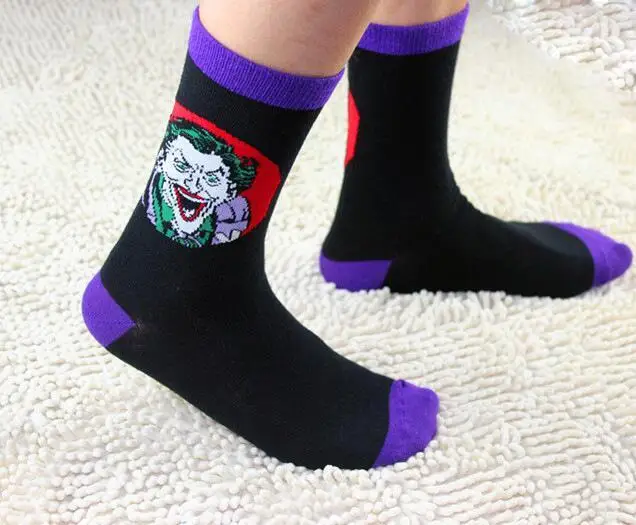 Avengers Marvel cartoon socks Batman superman Joker cosplay Fashion sock novelty Funny Casual men sock Spring Summer socks Hot - Цвет: 9