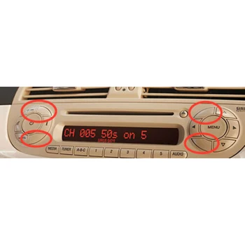 

4 pcs Trims cover For Fiat 500 radio cd Button buttons trims parts Hot sale