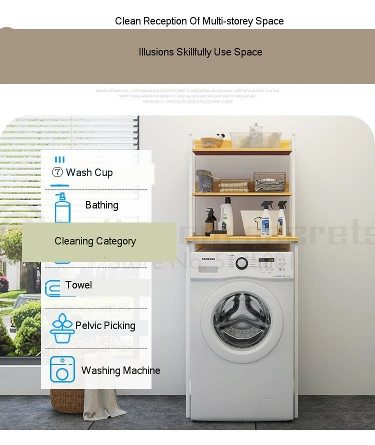 Полка над стиральной машиной Тип пола Балконный ролик выше стеллаж для хранения ванная комната полка для туалета предметы домашнего обихода