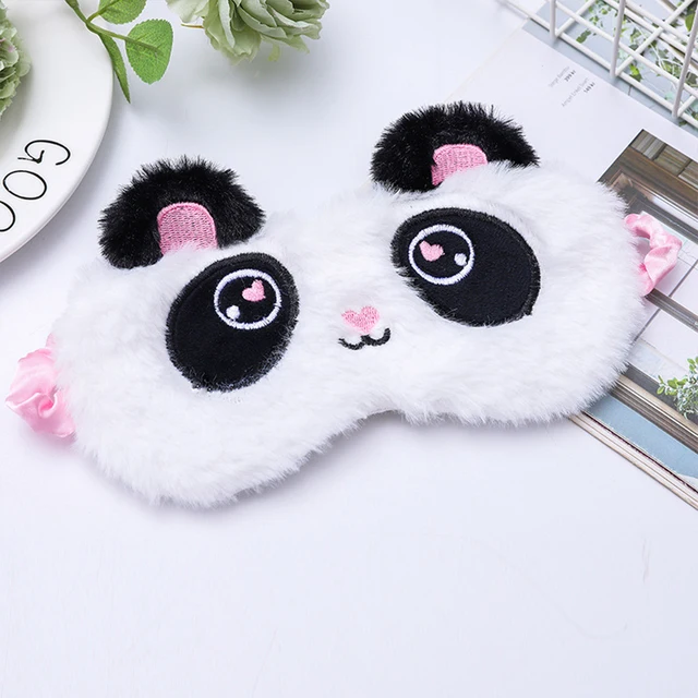 Sleeping Eye Mask Unicorn Sleep Night Mask Plush Cute Eye Patch Sort Band Aid Dream Cover For Girl Relax Travel Health Blindfold Panda
