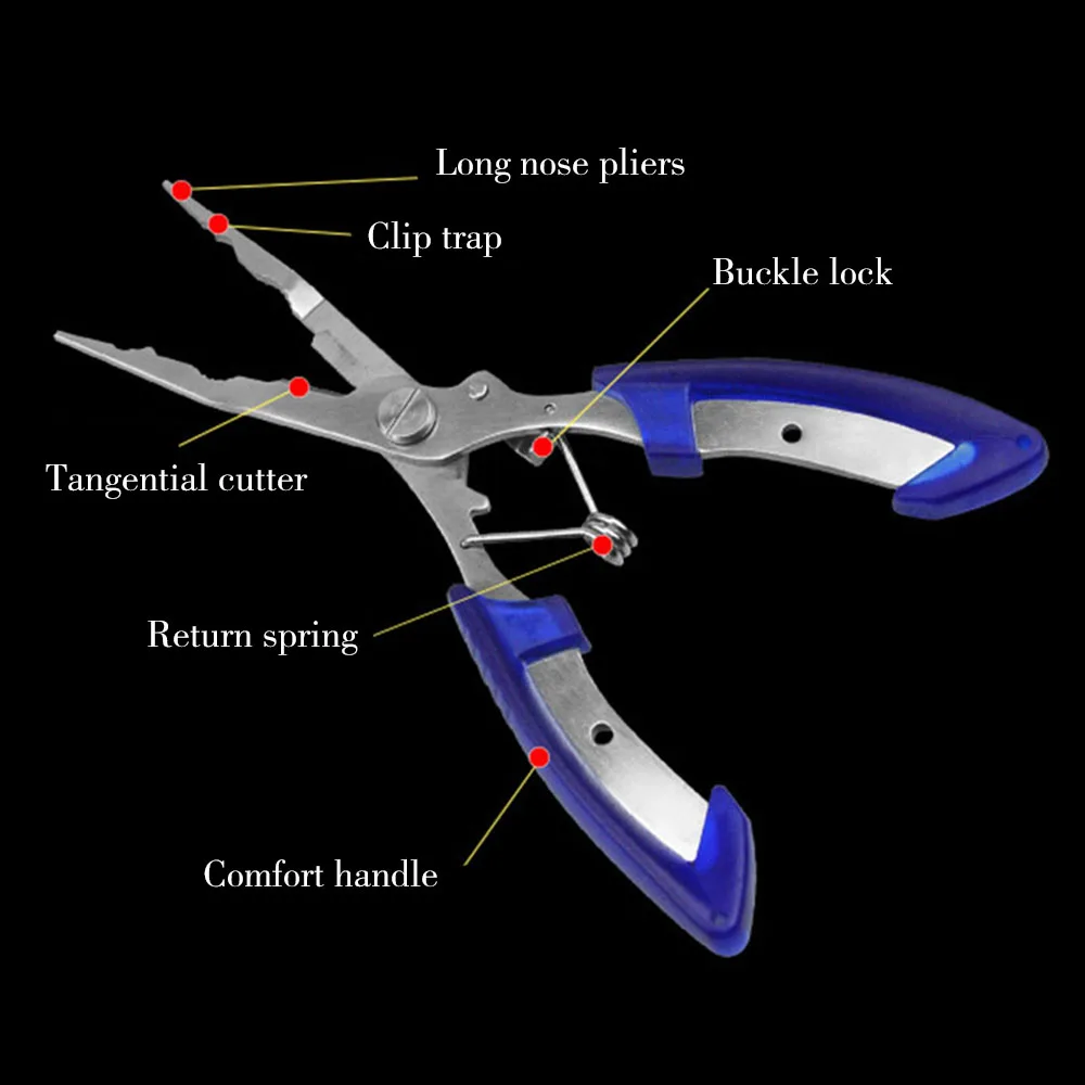 Рыболовные плоскогубцы оплетка линия приманки резак крючок для удаления снастей инструменты резка рыбы использовать щипцы ножницы рыболовные плоскогубцы 17x5,5 см