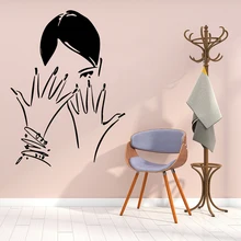 Современный маникюрный салон, виниловые наклейки на стену, украшение для салона красоты, художественная наклейка, фрески adesivo de parede