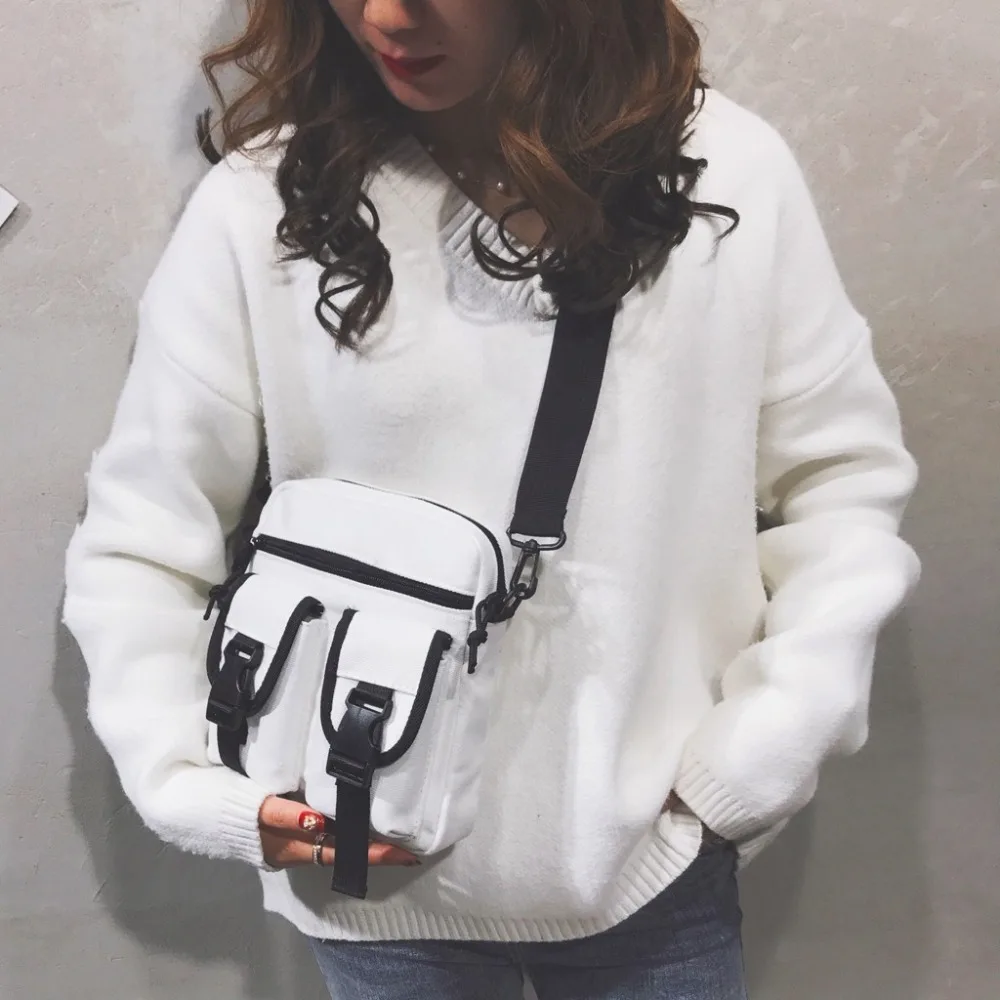 Simple Women Solid Color Canvas Crossbody Bag Retro Large Capacity Small Handbag Luxury Women Bags Designer Shoulder Pack /E