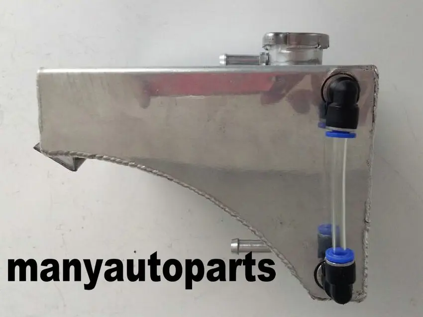 Fits for 1989-1994 Nissan 240SX S13 Silvia Polished Aluminum Radiator Coolant Overflow Tank Can