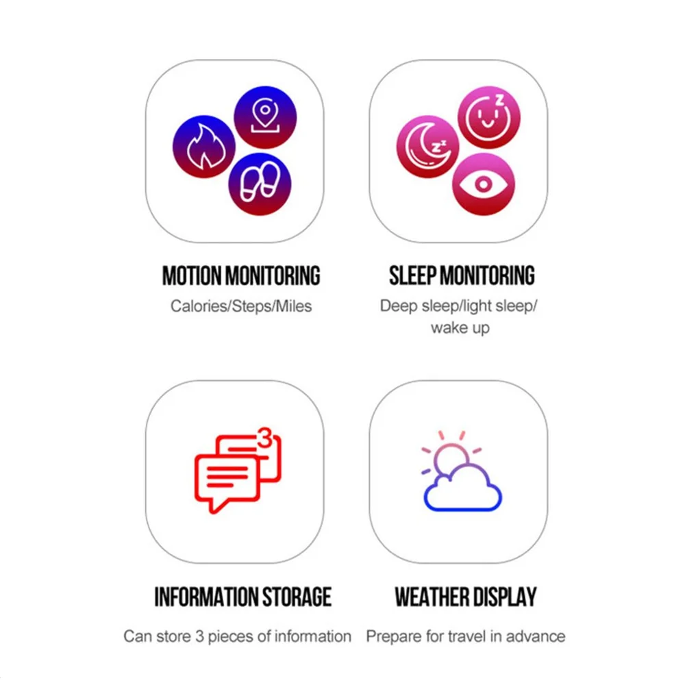  Smart Sports Watch Fitness Bracelet Smart Sports Step Count Watch Step Count Color Screen Smart Wat