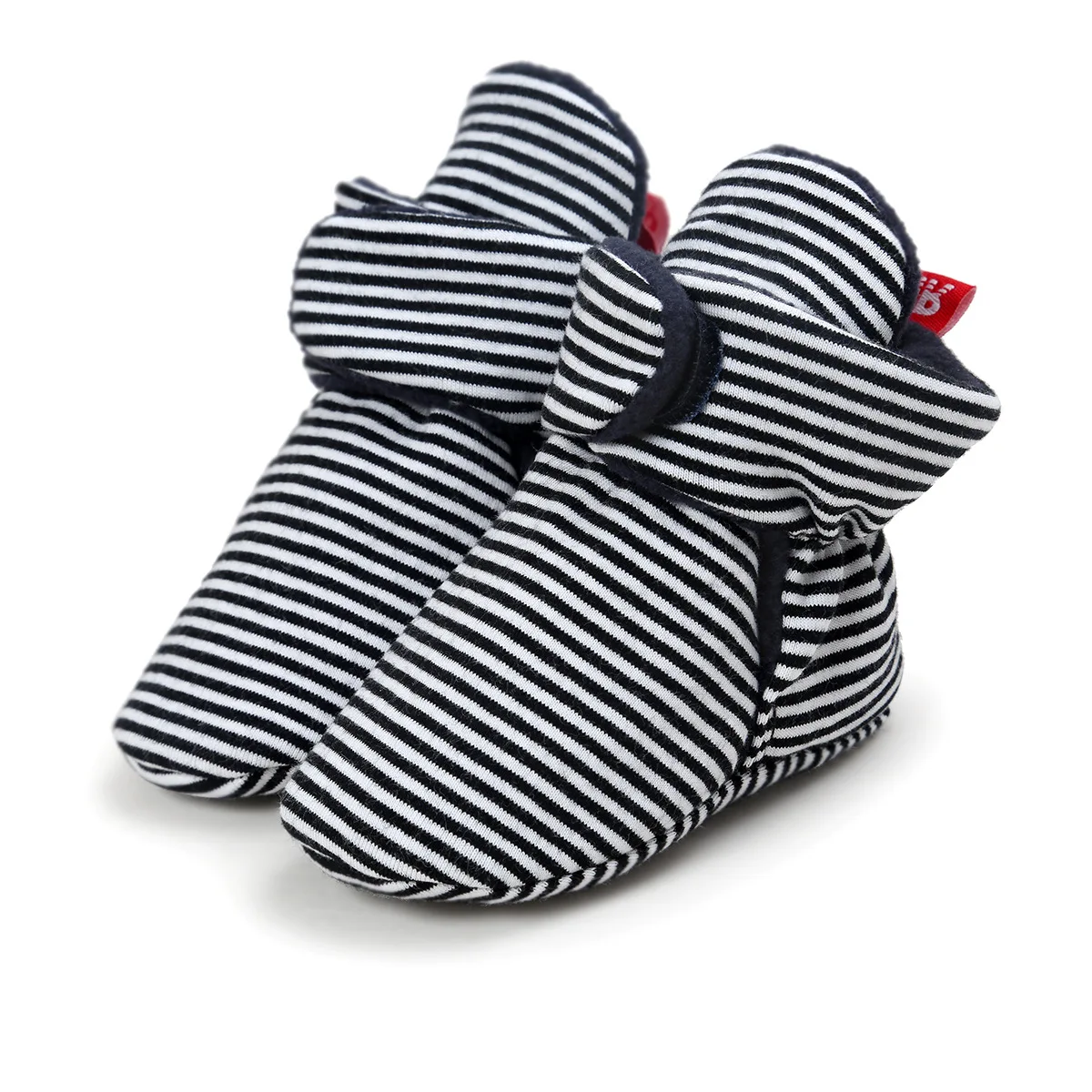 Милая детская обувь для новорожденных, малышей, маленьких мальчиков и девочек, детская обувь с мягкой нескользящей подошвой - Цвет: black strips