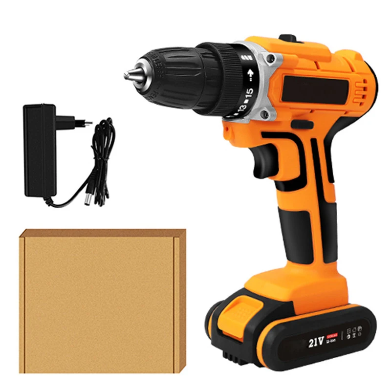 

12-21V Electric Drill with Rechargeable Lithium Battery Screwdriver Cordless Screwdriver Two-speed Power Drills for Power Tool