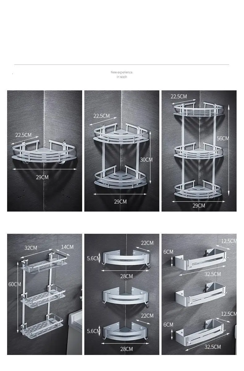 Accessoires Parede Prateleira Mobile Bagno Meuble Salle De Bain Accessories Shelves Wall Shower Shelf Bathroom Organizer