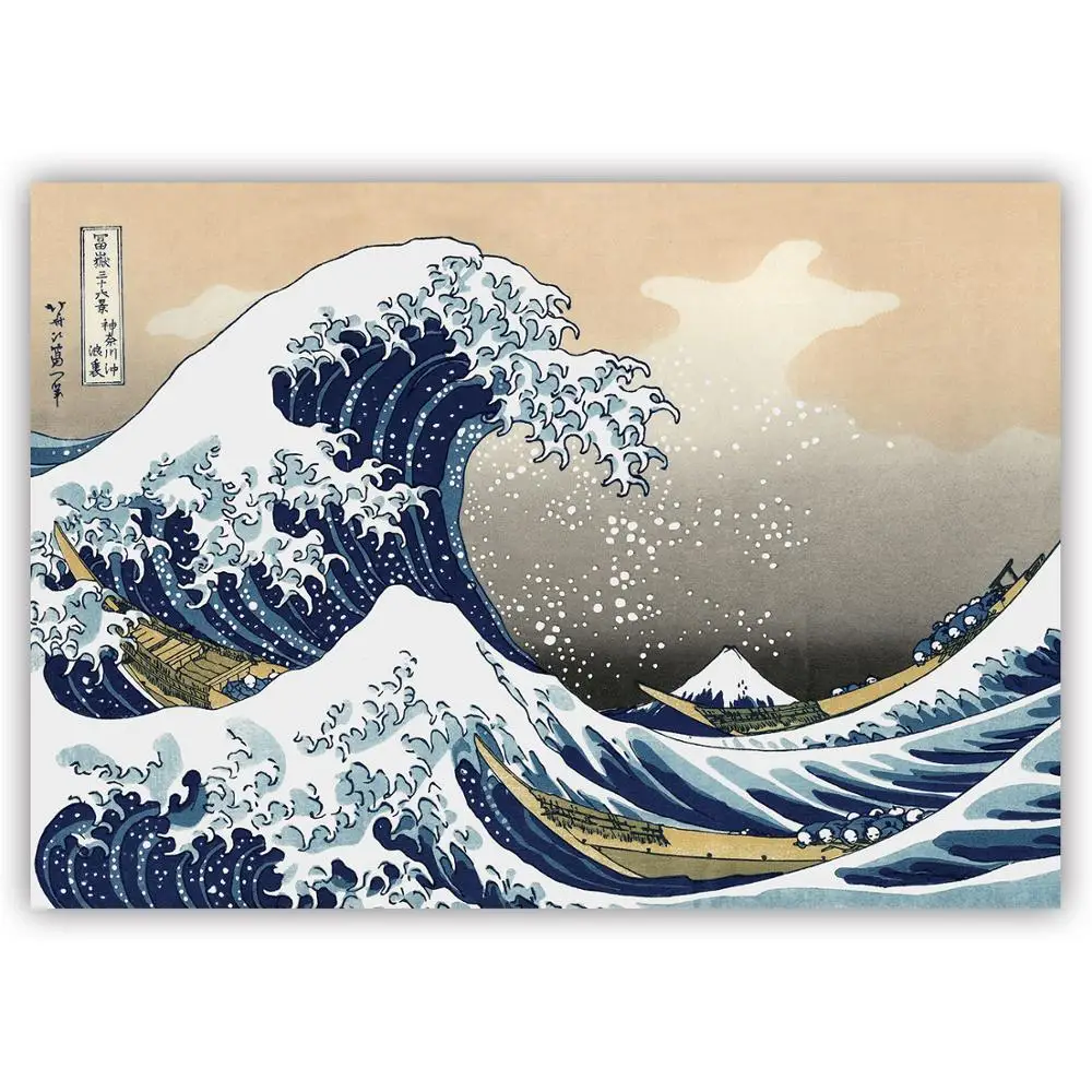 The Great Wave Off Kanagawa от Katsushika Hokusai постеры печати на холсте стены искусства гостиной