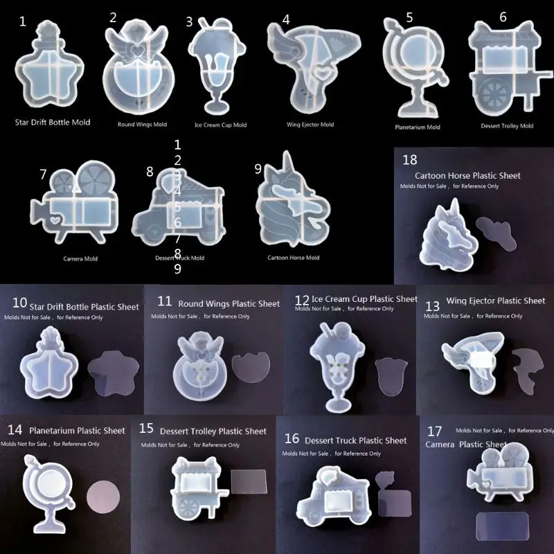 Ручной работы зыбучий песок кулон мороженое звезда дрейф бутылка камера десерт эпоксидной смолы силиконовые формы ювелирных изделий Инструменты