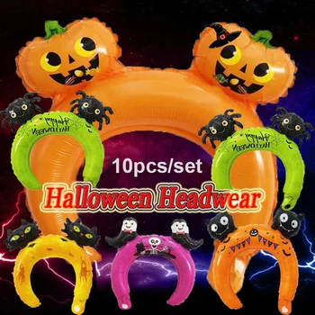 

10Pcs/set Children Toys Balloons Cartoon Aluminum Film Christmas Halloween Headband Balloons Small Gift Colorful Attractive S7JN