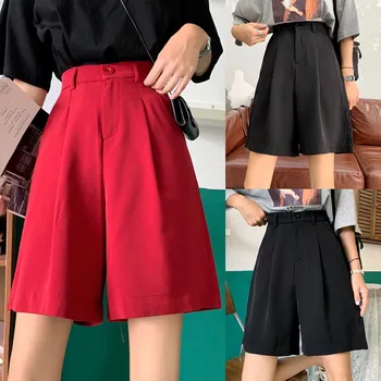 

Fashion Shorts For Women Clothing Western Trousers Summer Lady Shorts Ropa Leisure Pure Color Shorts Pants Spodenki Damskie #C4