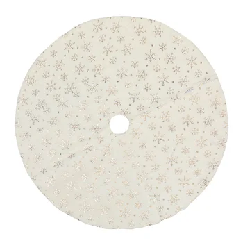 

Christmas Tree Skirt Light Yellow Cloth Base Tree Apron Festival Floor Mat for Home New Year Decoration 90cm/122cm New