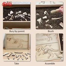 

Children DIY Dinosaur Puzzle Assemble Game Archaeology Pretend Play Fossil Model Toy for Kids Hand Skill Training Creative Gift