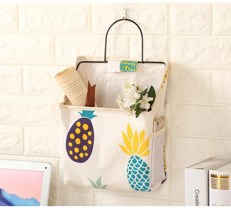 Dorm Room Phone Book Magazine Storage Bag Holder with Hook Bed Pocket New Lattice Hanging Bedside Organizer | Дом и сад