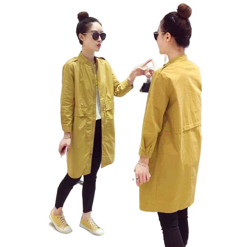 Весенний тренчкот повседневный Женская ветровка свободный Женское пальто из