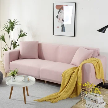 

Nordic Pink Sofa Cover Elastic Universal Sectional Stretch Couch Covers for Living Room Slipcover Sofas Single Loveseat Cover