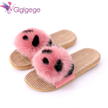 

Glglgege 2019 Summer Slipper Flip Flop Sandal Womens Slippers Zapatos Mujer Ladies Slip On Cute Linen Flat Home Shoe
