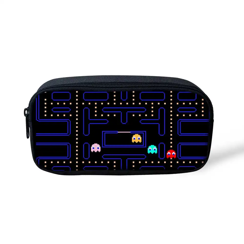 LMYD5311K Чехол для карандашей WHEREISART Pacman в стиле ретро для мальчиков и девочек, студенческий школьный пенал, косметический чехол, Холщовая Сумка для карандашей, на заказ - Цвет: LMYD5311K