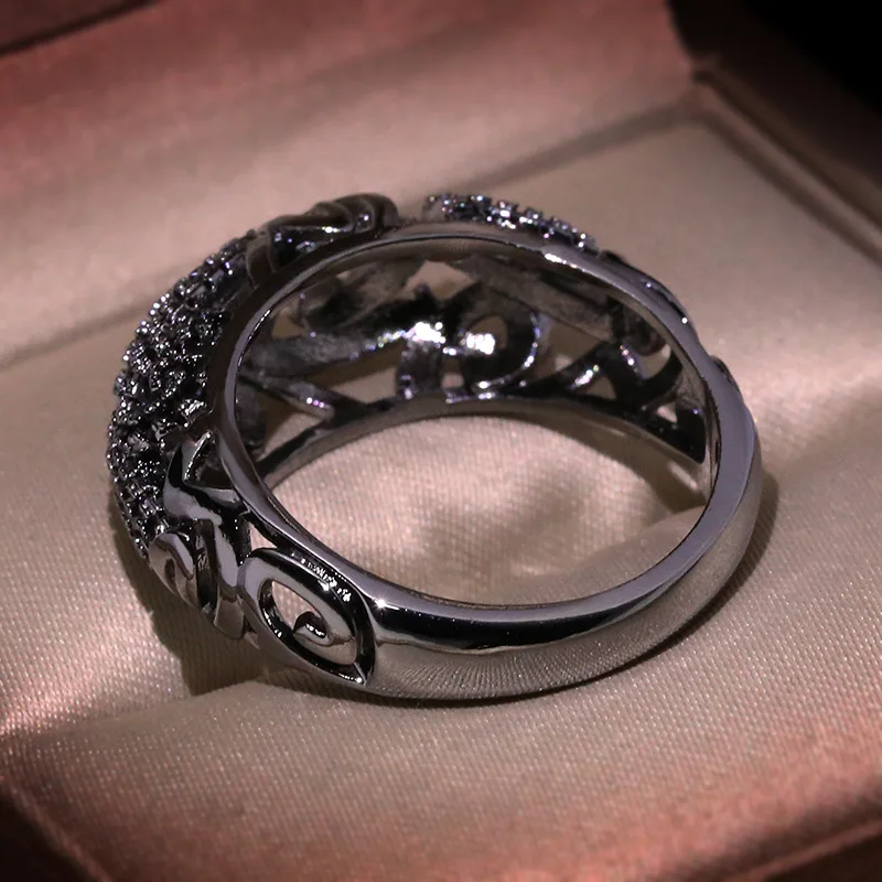 Exaggerated Personality Ring Tungsten Black Zircon Hollow Woven Pattern Retro Ring Wedding Jewelry Gift Ladies wedding rings silver rings silver ring gold plated rings gold plated silver ring gold rings golden ring gemstone ring moissanite ring emerald gemstone ring jade ring magic ring rotating ring enamel butterfly ring pentacle ring viking runes ring metal flower ring silver cross ring silver heart ring silver rose ring silver plated ring rose flower ring smart ring spiked defense ring 3d carved necklace ring