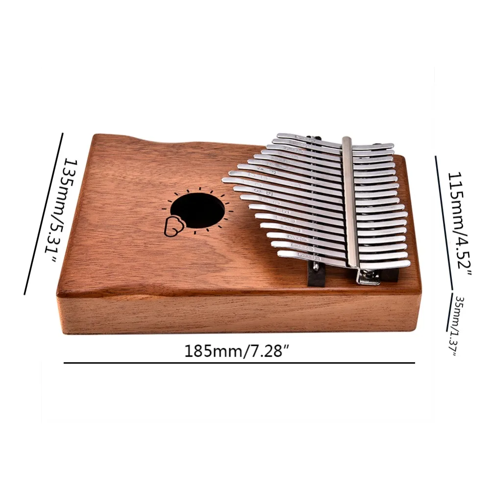 17 ключ калимба Mbira Calimba Африканский твердый персиковый цветок большой палец пианино палец ремень сумка клавиатура Malimba