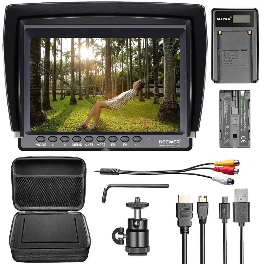Neewer NW759 камера полевой монитор Комплект для Sony Canon Nikon Olympus Pentax экран F550 замена и USB