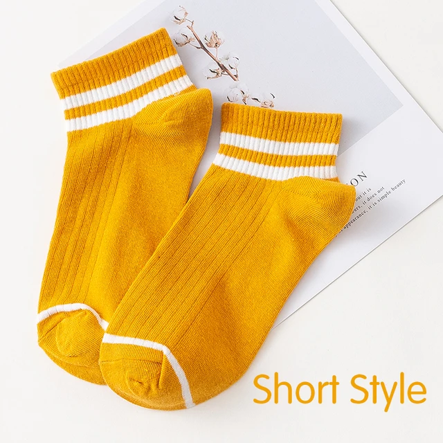Funny Cute Cotton Loose Striped Crew Socks Women Fashion Colorful Harajuku Designer Retro Long Socks New Year Christmas Gifts 4