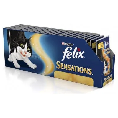 Корм влажный Felix Sensations для кошек с курицей, 85 г(24 шт