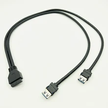 USB 3.0 20 контактный кабель передней панели USB3.0 Hub 3 0 с двумя портами