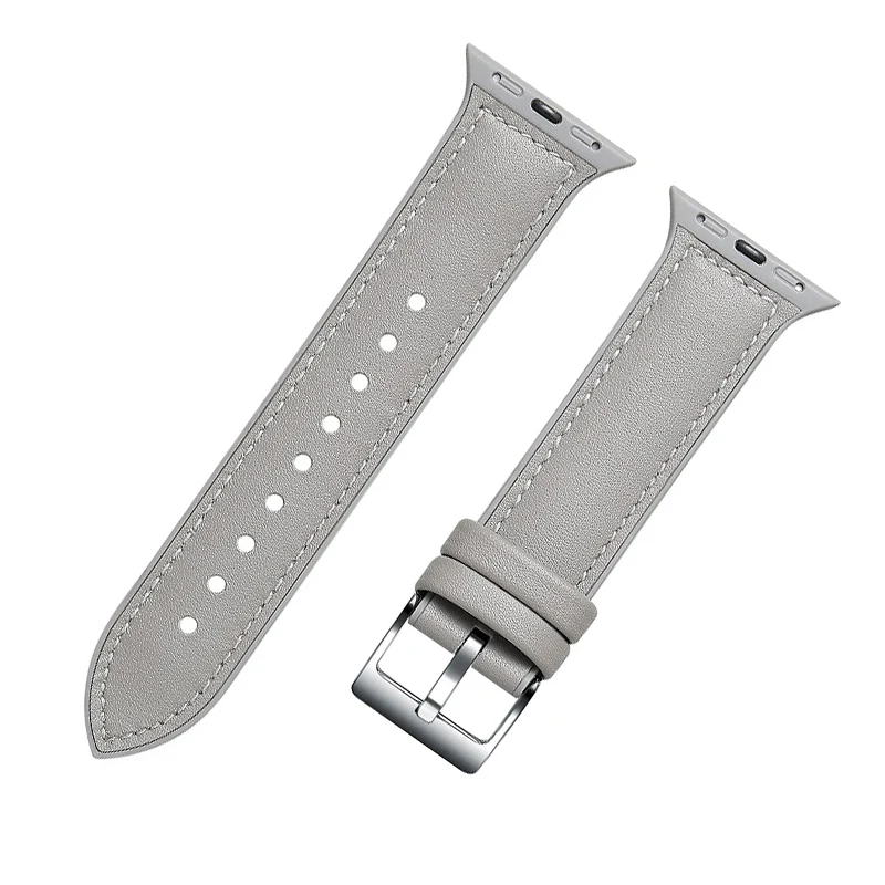 gray Ремешок для apple watch 5 ремешок 44 мм 40 мм кожа+ силикон correa apple wach 42 мм 38 мм iWatch series 5 4 3 2 1 браслет аксессуары - Цвет ремешка: gray