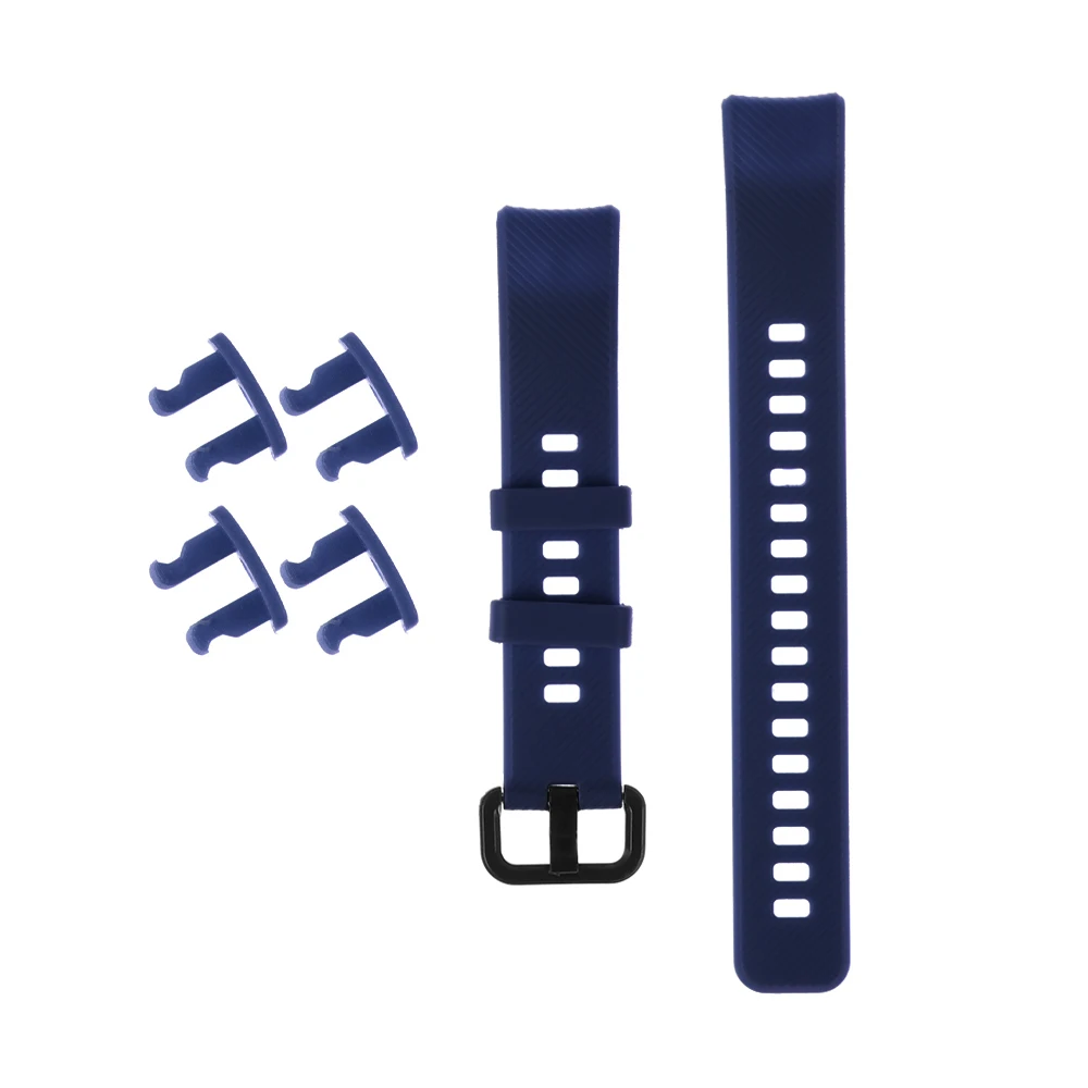 Новинка, модные силиконовые сменные браслеты, Широкие ремешки, спортивные красочные браслеты для huawei Honor Band 5 4 - Цвет ремешка: navy