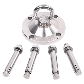 

360°Rotating Dog Stake Stainless Steel Dog Stake Large Dog Fixed Pile for Outdoor Camping Home (with 4pcs Expansion Screws)