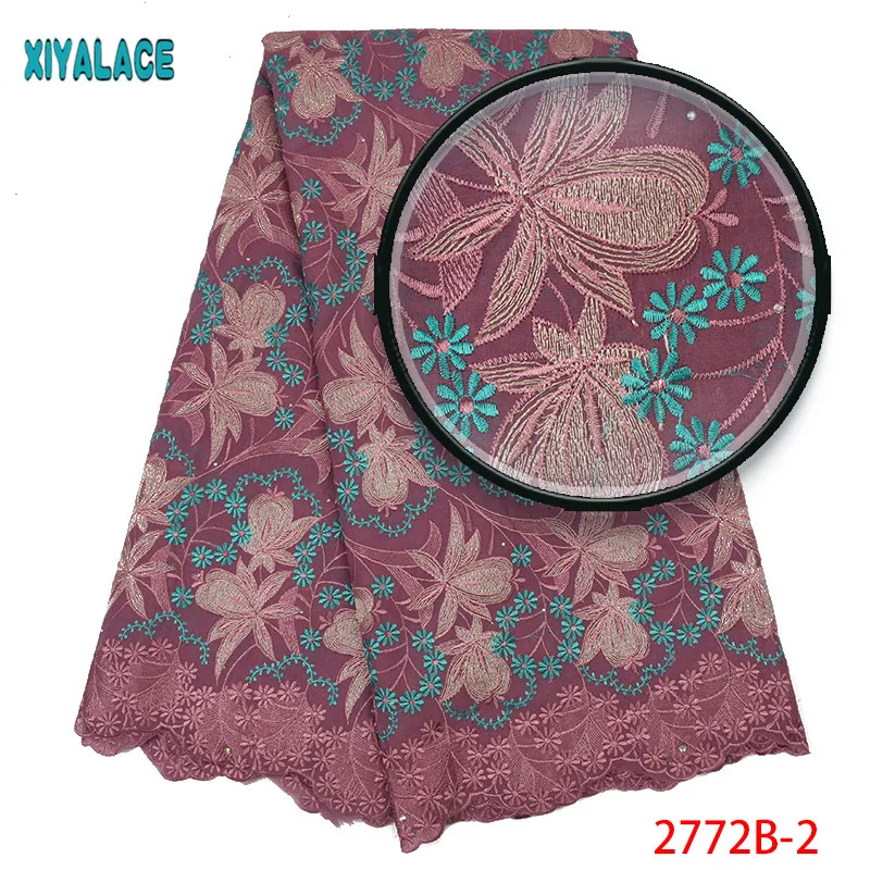Swiss Voile Lace In Switzerland Cotton Lace High Quality Embroidery African Dry Lace Fabric For Nigeria Man Lace Fabric QF2772B
