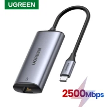 Ugreen – adaptateur Ethernet 2500 mb/s, Gigabit Type C vers Lan, carte réseau RJ45, pour MacBook iPad Pro 2.5, câble Ethernet
