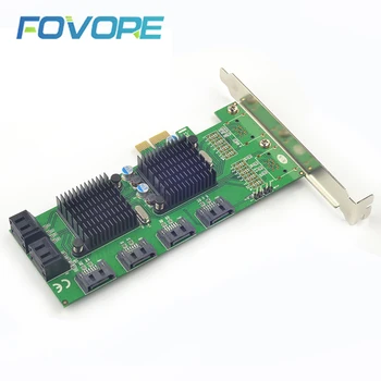 

PCI-e SATA Converter PCI-e to 8 port SATA 3 0 Converter expander Card multiplicator SATAIII PCI e PCIe Adapter Dual chip Marvell
