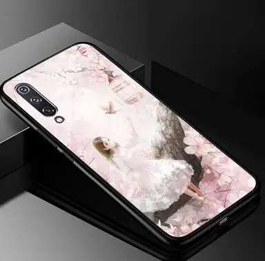 Для Xiaomi mi 9 чехол из закаленного стекла с принтом Твердый Чехол для Xiaomi mi 9 чехол для mi 9T mi 9T pro Чехол для Xiaomi mi 9 SE чехол s - Цвет: Темно-синий