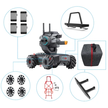 

HOBBYINRC CNC Aluminium Alloy Front Rear Bumper Crashproof Bar Protective Wheel Fender Handbag Storage Bag for DJI RoboMaster S1