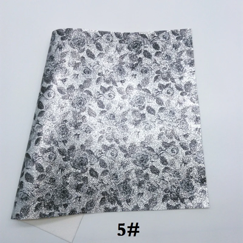Glitterwishcome 21X29 см A4 размер винил для бантов напечатанный розовый блеск кожа Fabirc искусственная кожа листы для бантов, GM005B - Цвет: 5