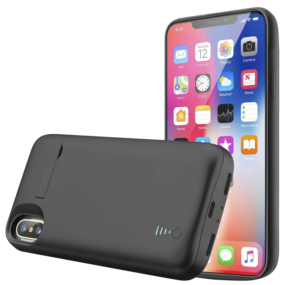 Чехол с аккумулятором для iPhone X XS 5000 мАч, чехол с аккумулятором для iPhone Xr XsMax, чехол для зарядки аккумулятора