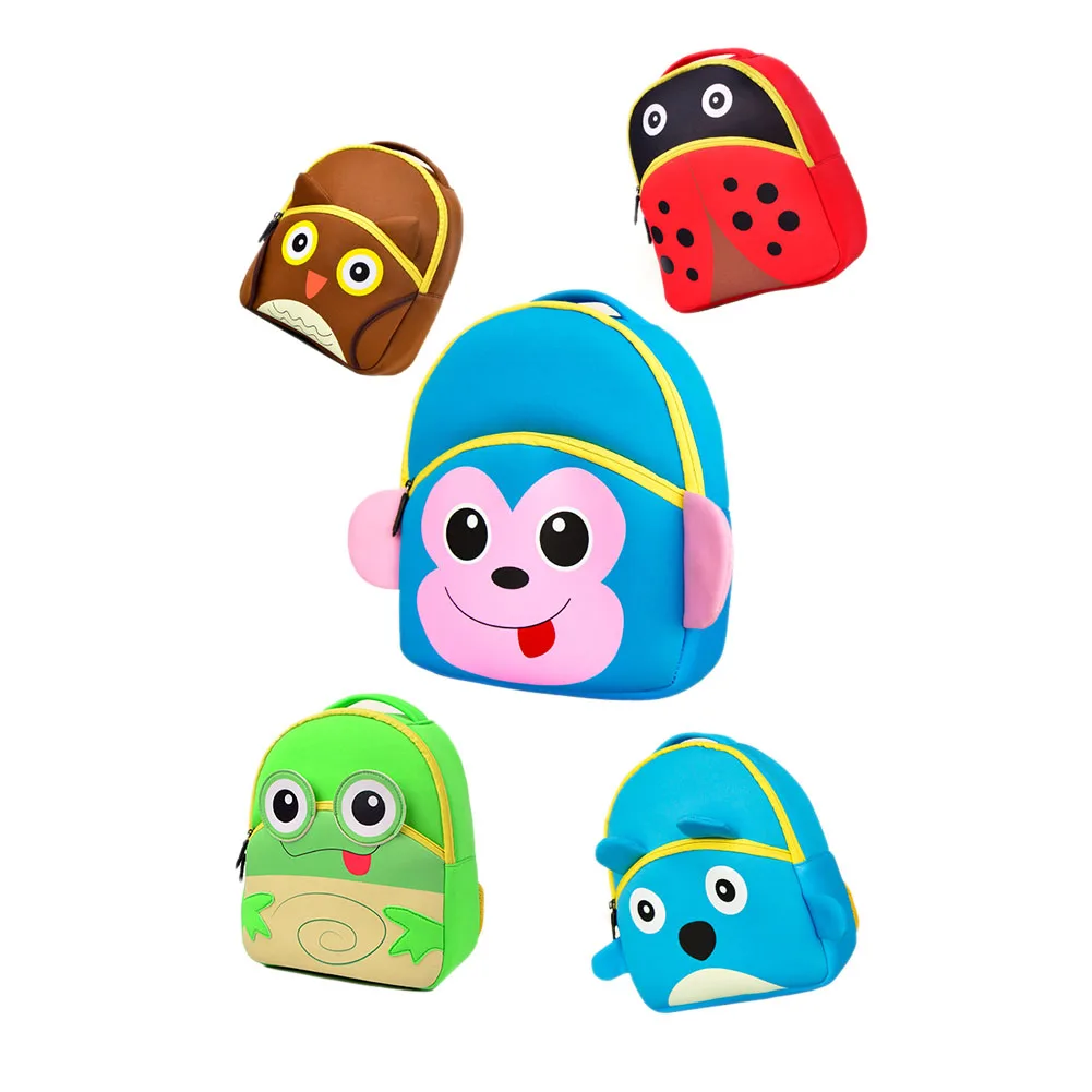 

AA Cute Multi-color Cartoon Animal Shape Causal Style Daypack for Boys/Girls Unisex Toddler Children Diving Cloth Backpack