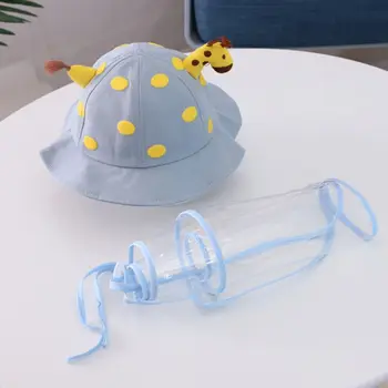 

Anti-spitting Anti-fog Protective Hat With Transparent Mask Dustproof Cover Cute Children Girls Boys Fisherman Cap Hat