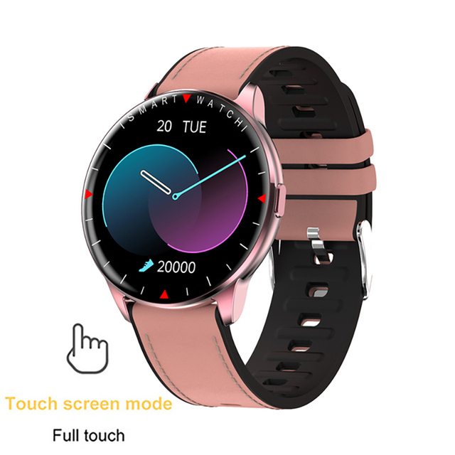 New Fashion Ladies Smart Watch Full Screen Touch IP68 Waterproof Heart Rate Monitoring Women's Watches For Android IOS+Box
