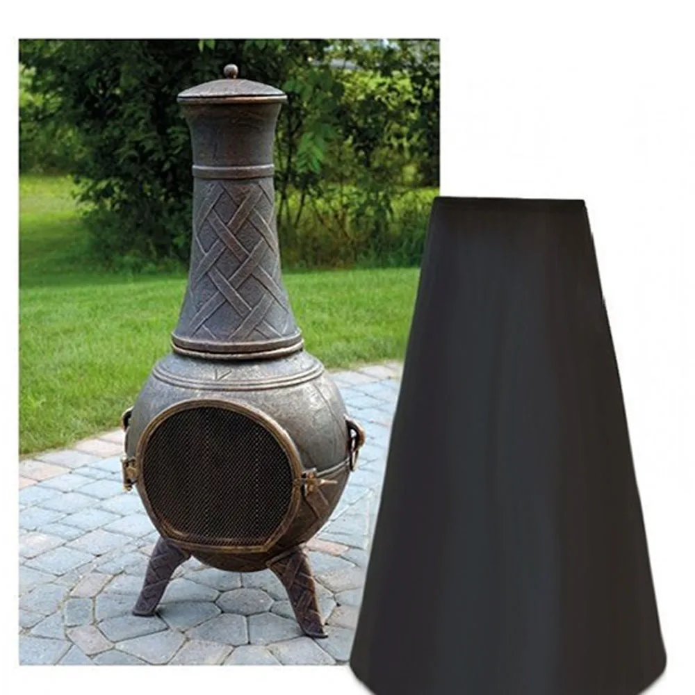 Waterproof Garden Chimney Cover Durable Weather-Proof Chiminea Fire Pit Cover 
