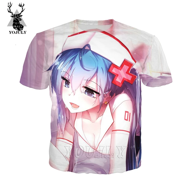 

Hot sale 3D print Hatsune Miku t shirt fashion off white Kawaii mens T-Shirts Anime Harajuku Music Hip Hop streetwear tops A655