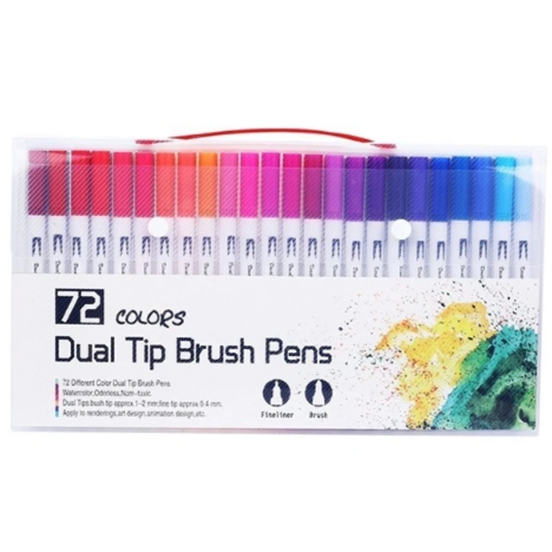 

Color Drawing Pen Painting Watercolor Art Marker Pen Color Hook Line Pen Double Head Marker Pen Tip Pen Brush School Art Suppl