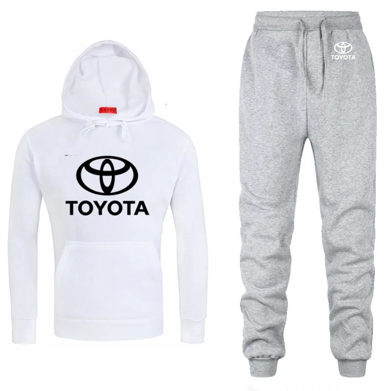 Hoodie Men's Toyota Logo Print Unisex Sweatshirt Fashion Man Hoodie Hip Hop Harajuku Casual Wool Hoodie Pants Set 2 Pieces
